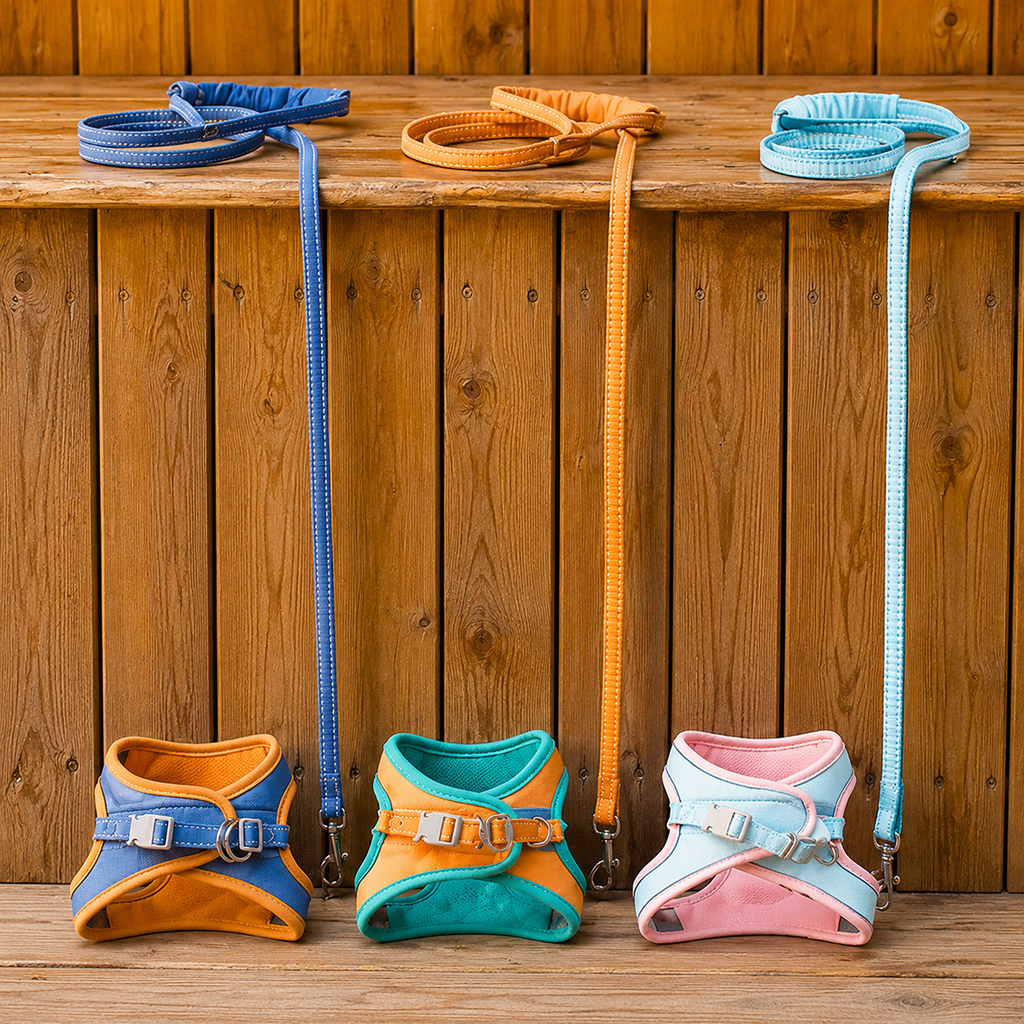 Peitoral Para Cães E Gatos Pequenos Com Guia Anti-Escape