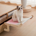 Cama Suspensa Rede Para Gatos -  Montagem em Madeira