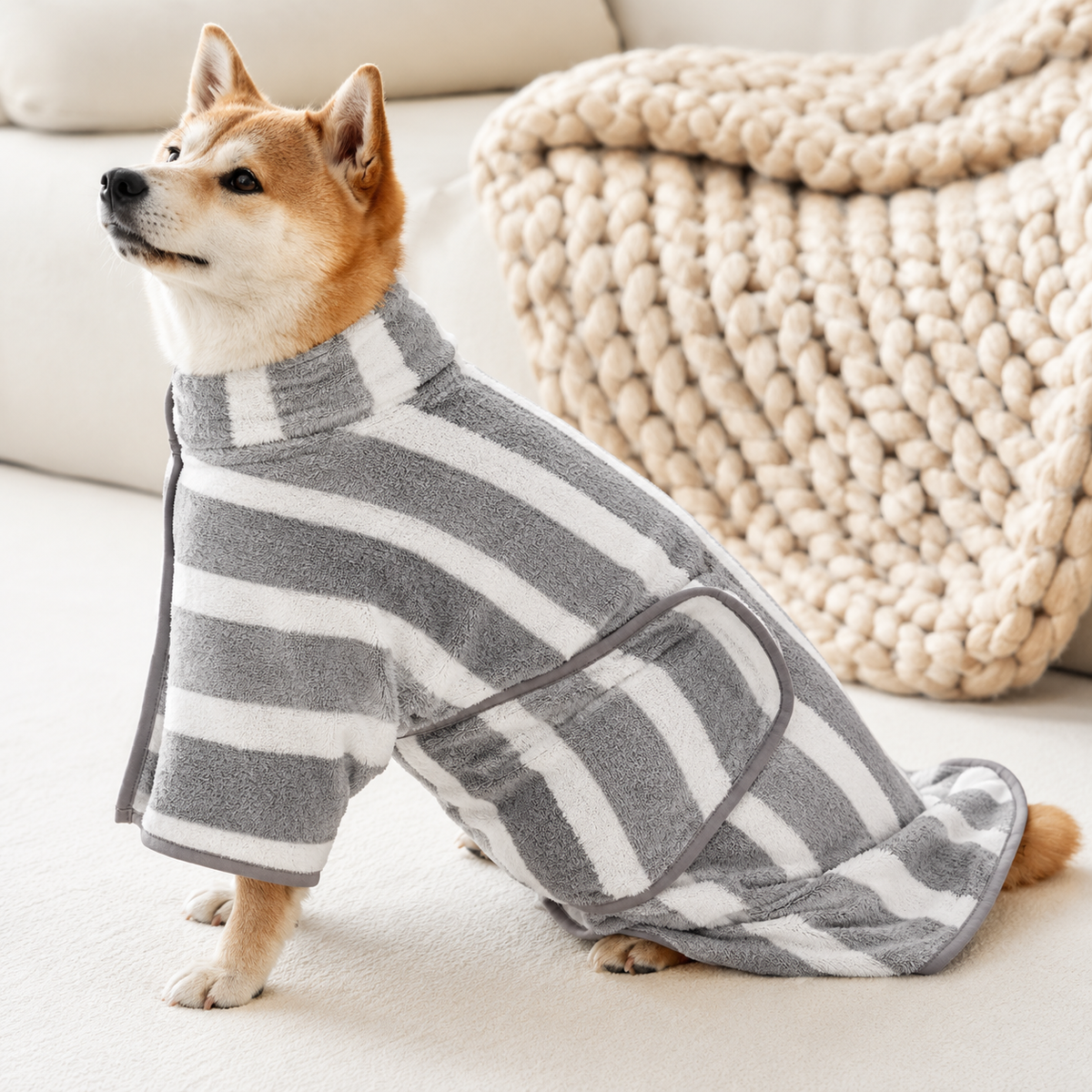 Toalha Roupão Pet de Secagem Rápida em Microfibra – Lupzy | Secagem Ultra Absorvente sem Frio