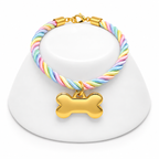 Coleira Personalizada com Plaquinha de Identificação para Cães e Gatos