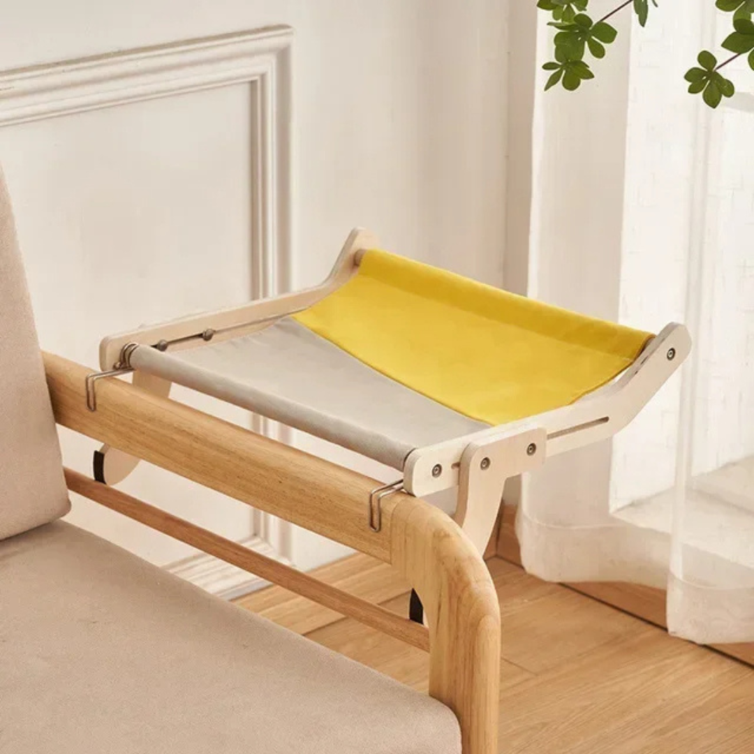 Cama Suspensa Rede Para Gatos -  Montagem em Madeira