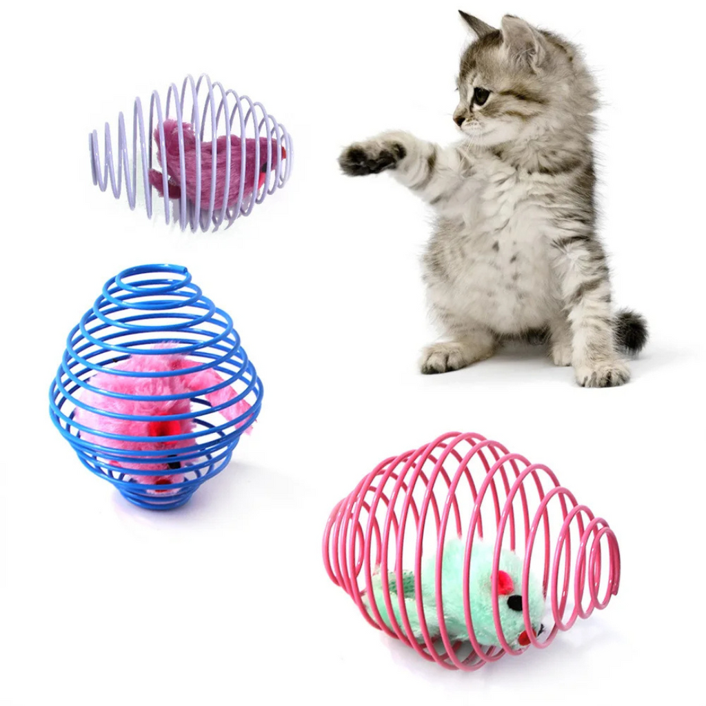 Brinquedo Mola Elástica para Gatos - StretchBall™