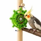 Brinquedo Disco Interativo Giratório para Aves Calopsitas Periquitos Agapornis