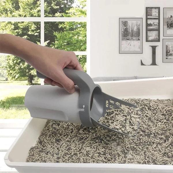 Cat Scoop - Pá Higiênica para Gatos com Dispenser Embutido + Saco Coletor Descartável