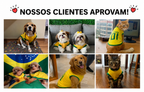 Roupinha Copa do Mundo Brasil - TorcidaPet™ com Número para Pets