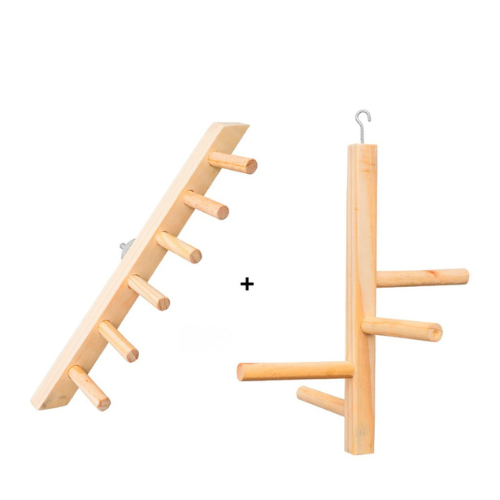 Kit de Brinquedos para Pássaros – Escadas, Balanços, Poleiros e Plataformas