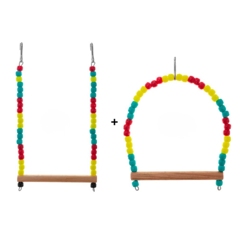 Kit de Brinquedos para Pássaros – Escadas, Balanços, Poleiros e Plataformas