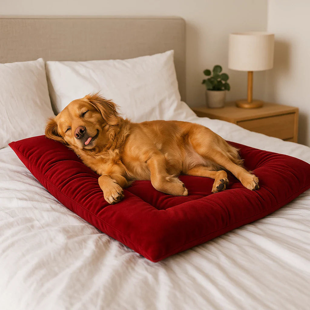 Colchão Pet Luxo com Capitonê  – Conforto Macio e Sofisticação em Várias Cores
