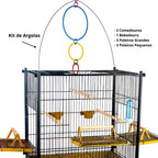 Viveiro Completo para Calopsitas e Pássaros com Play Ground e Acessórios