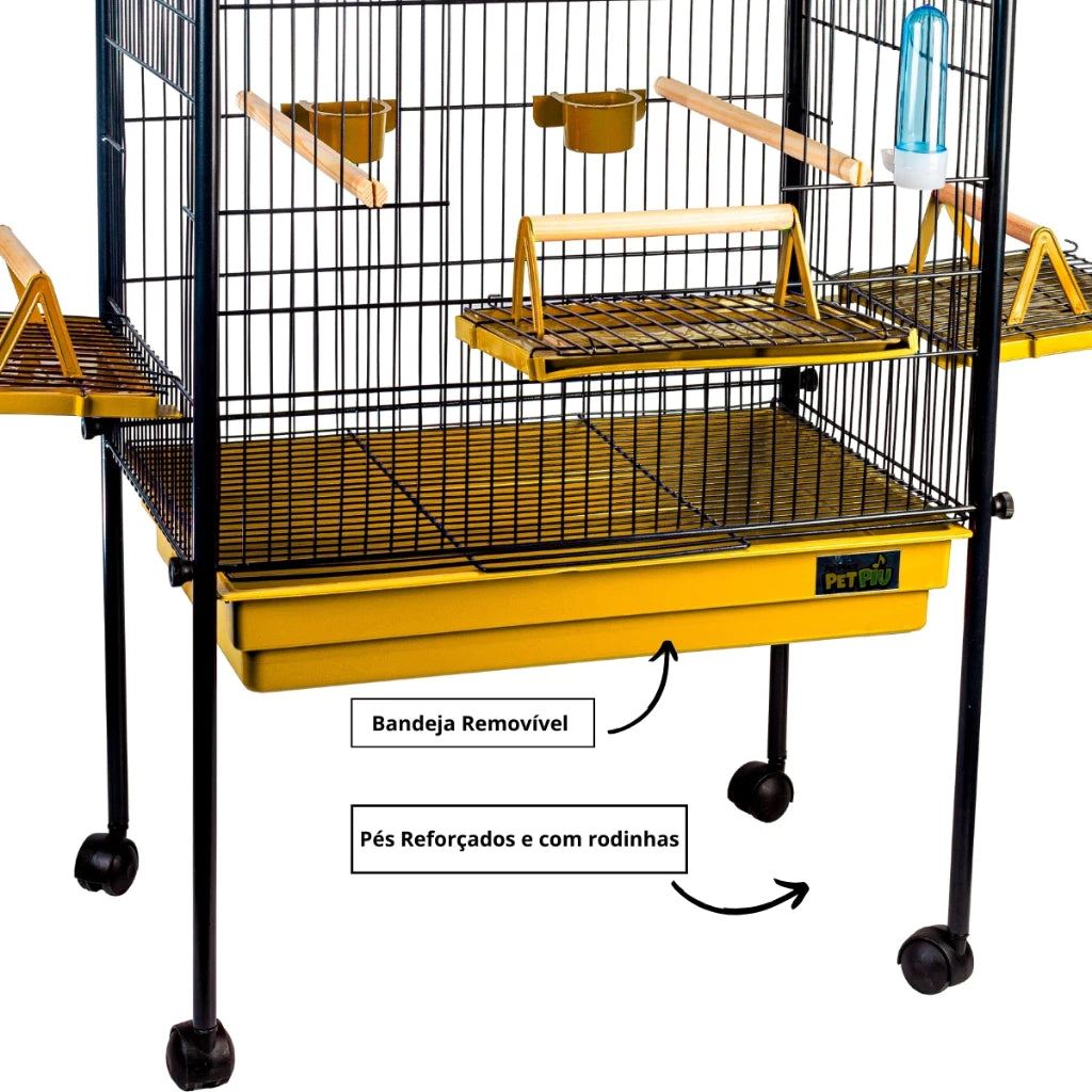 Viveiro Completo para Calopsitas e Pássaros com Play Ground e Acessórios