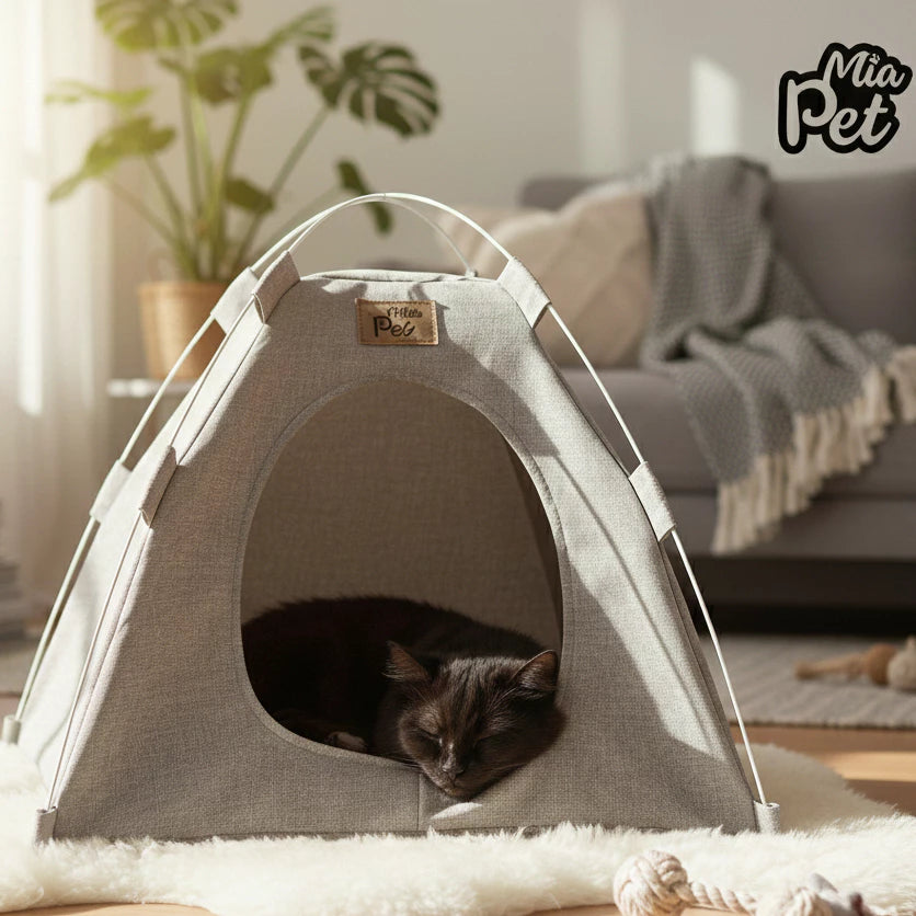 Barraca e Cama Dobrável Para Cães e Gatos - Mia Pet™