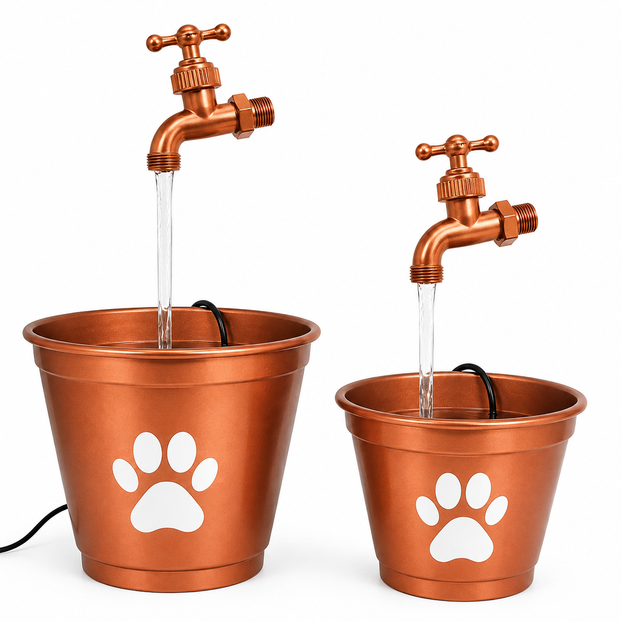 Bebedouro Fonte com Torneira Mágica Flutuante + Bomba Bivolt + Pedras de Rio