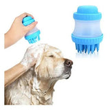 Escovinha Prática de Silicone Porta Shampoo para Pets.