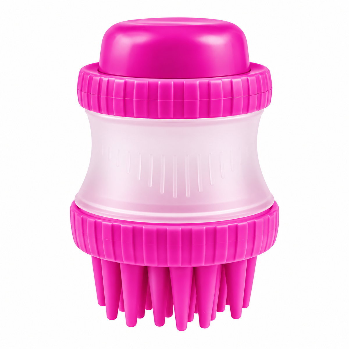 Escovinha Prática de Silicone Porta Shampoo para Pets.