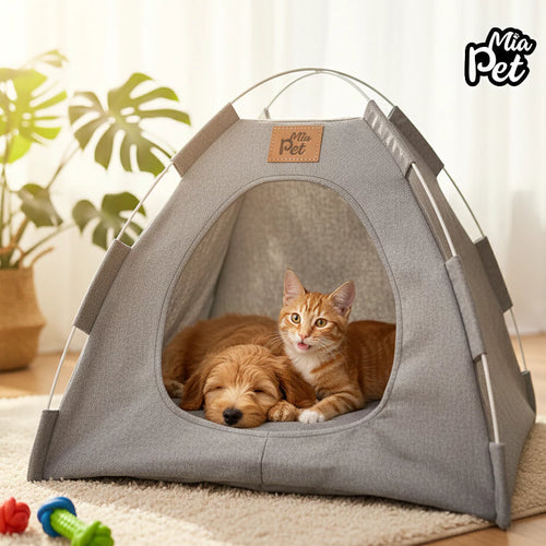 Barraca e Cama Dobrável Para Cães e Gatos - Mia Pet™