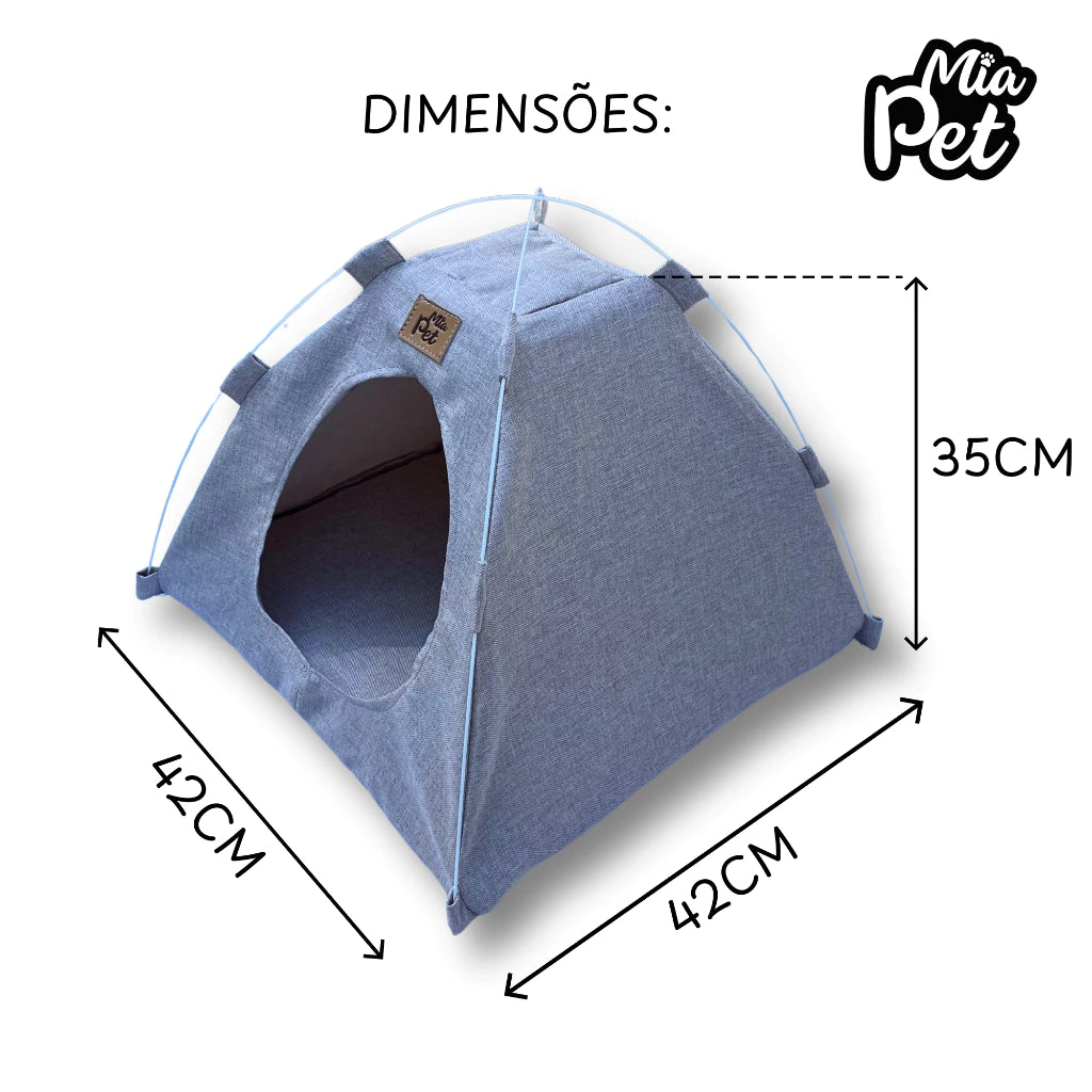 Barraca e Cama Dobrável Para Cães e Gatos - Mia Pet™