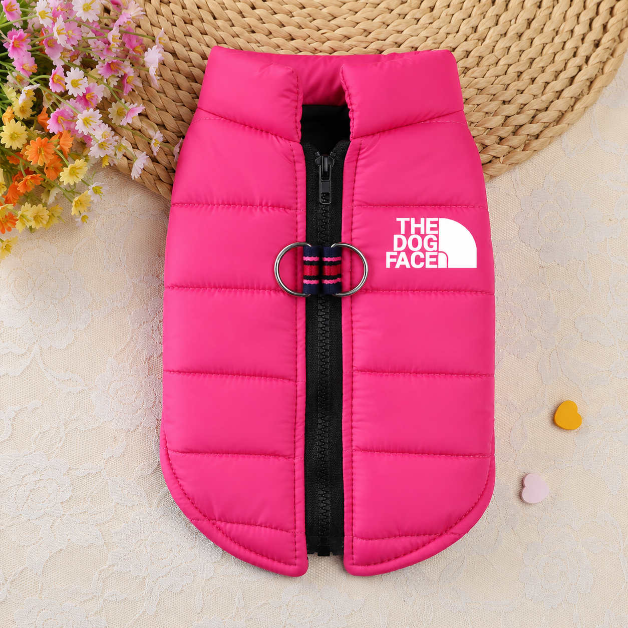 Jaqueta Impermeável Acolchoada com Zíper - TheDogFace para Cães