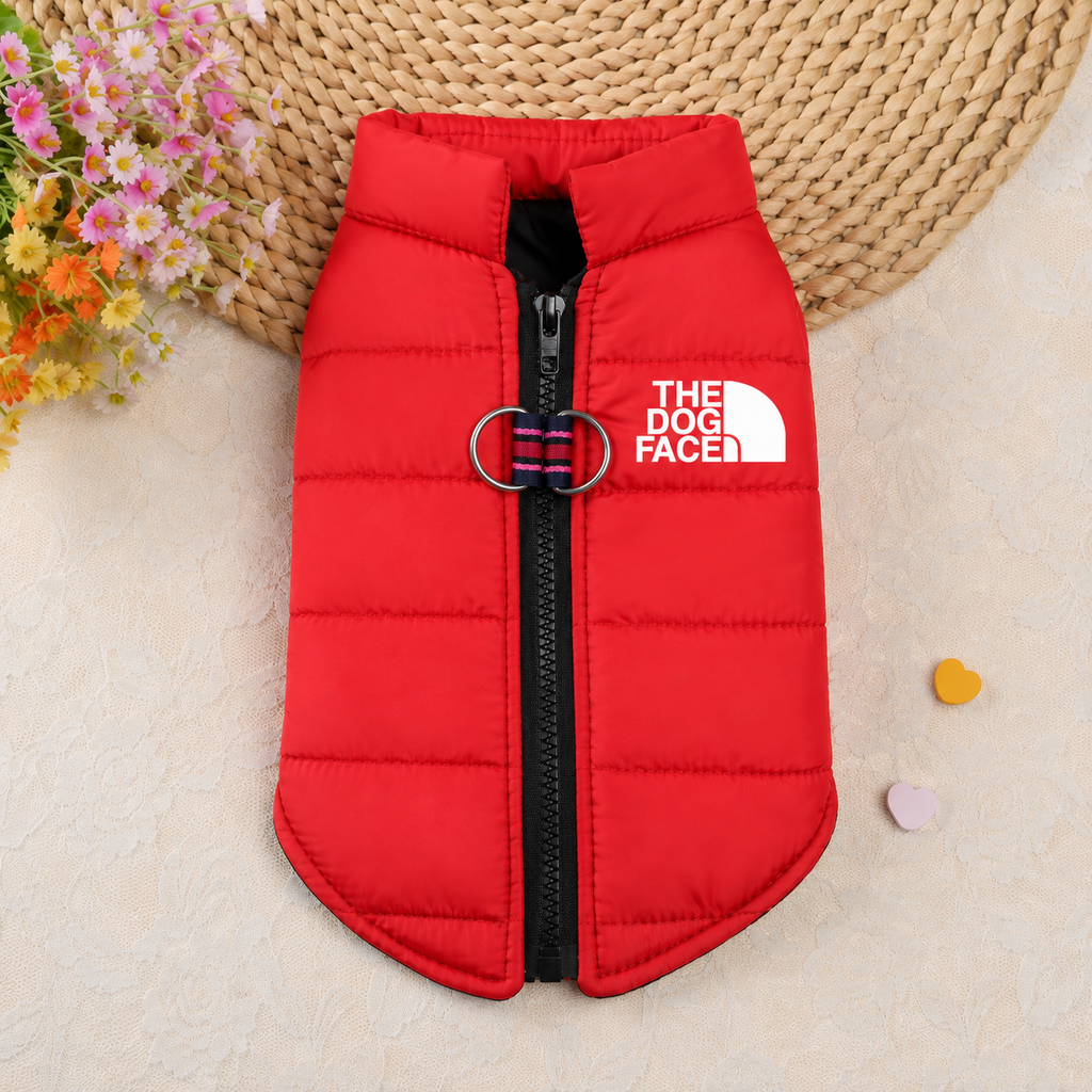Jaqueta Impermeável Acolchoada com Zíper - TheDogFace para Cães