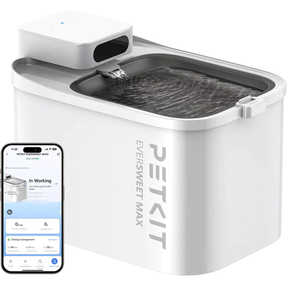 Fonte de Água Sem Fio 3L para Pets com Monitoramento por App – PETKIT Eversweet Max | Hidratação Inteligente