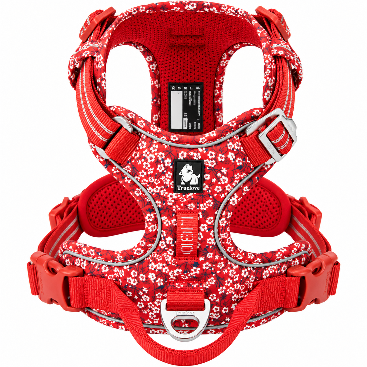 Peitoral Refletivo Antipuxão Ajustável para Cães Confortável e Seguro - TrueLove